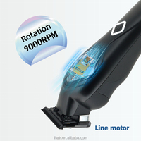 Tondeuse et tondeuse à barbe sans fil RUCHA, moteur vectoriel 9000 tr/min, lame DLC, batterie 2000 mAh, pour hommes