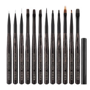 ชุดแต่งเ<span class=keywords><strong>ล</strong></span>็บด้ามไม้สีดำสไต<span class=keywords><strong>ล</strong></span>์ญี่ปุ่น12ชิ้นทนทานต่อเล็บพร้อมปากกา<span class=keywords><strong>เจ</strong></span><span class=keywords><strong>ล</strong></span>ยูวีขนสังเคราะห์ - Product Image 5