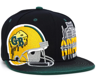 Topi Baseball Bordir 3D Desain Pribadi Custom SS26 Green Bay New Leader Football GB Helm SnapBack Sablon