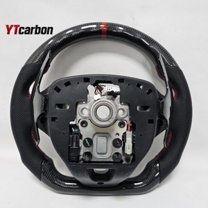 YTcarbon pour Genesis G70 G80, accessoires de voiture de style sport racing, <span class=keywords><strong>volant</strong></span> personnalisé en fibre de <span class=keywords><strong>carbone</strong></span>, levier de vitesses - Product Image 2