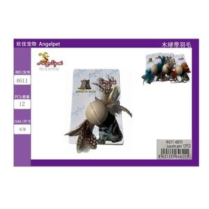 Giocattolo Interattivo in Legno per Animali Domestici con Piume - Product Image 3