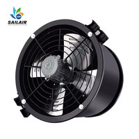 Ventilateur d'extraction axial de toit Sailair Upblast pour cuisine commerciale, résistant à la graisse, avec coupe-feu intégré, 12 pales, diamètre en acier au carbone