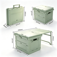 Boîte de rangement pliable imperméable pour le camping et les voyages - Organisateur de coffre de voiture, en plastique, design pliable