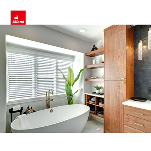 Hấp Dẫn Anh Đào Gỗ Cứng Nướng Rye Stain Phẳng Cửa Treo Tường Phòng Tắm Vanity Với Lưu Trữ Tủ Quần Áo Và Mở Kệ - Product Image 6