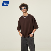 YLS1271 vente en gros 230GSM t-shirt coton Streetwear vers le bas de l'épaule surdimensionné Boxy t-shirt Unique pour les hommes