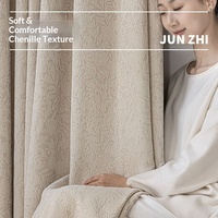 Rideau occultant en chenille jacquard à motifs en relief français, Nouveau style 2026, Hiver, pour Salon, Chambre haut de gamme Rose, Style chinois, Rideau à plis froncés pour baie vitrée