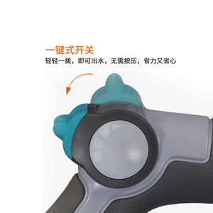 Pistola de agua de alta presión para lavado de coches, operación manual, cabezal de cobre, plástico gris, para lavado de coches en casa, riego de plantas, limpieza - Product Image 1
