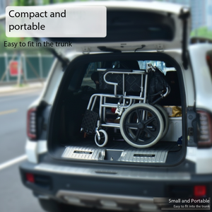 รถเข็นคนพิการอลูมิเนียมอัลลอยน้ำหนักเบาพับได้พกพาได้6.8กก. สำหรับผู้สูงอายุใน2025 - Product Image 1