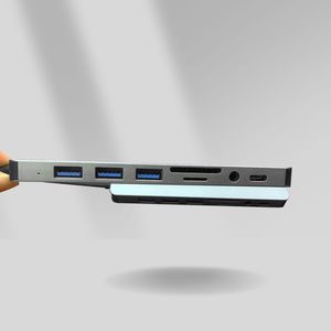 Db Ethos 8 In 1 <b>Usb</b> C <b>Hub</b> Aluminium Type C Adapter Docking Station With Hdmi Sd Card Reader For Computer Data Transfer Charging - Product Image 4