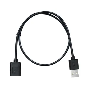 Conexión de extensión de cuerpo corto USB macho a hembra, línea de alimentación de dos núcleos, transmisión bidireccional 2,0, cable de datos de 4 núcleos