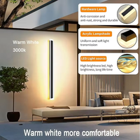 Luminaire mural LED carré long moderne pour extérieur de bâtiment, idéal pour les murs de clôture de villas et jardins