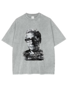 Director <span class=keywords><strong>Martin</strong></span> Scorsese Camisetas Verano 100% Algodón Hombro caído Cuello redondo Peso pesado Lavado ácido - Product Image 3