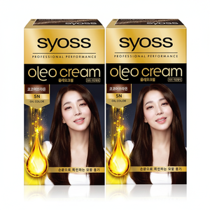 Psios Oleo Crème de coloration 5N Cacao-Formule d'élimination du sel brun 2 Pack - Product Image 1
