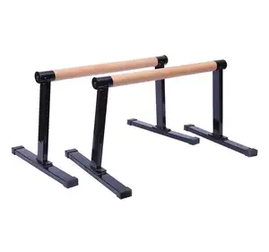 WellShow Sport Push Up Dip Stations Bars Solid Beech Wood Gym Equipment Multi Exercise Station Bar