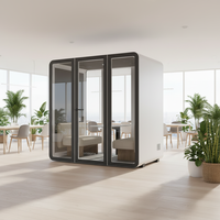 Cabine de confidentialité multifonctionnelle insonorisée moderne UNIBOOTH, durable, pour bureau, hôtel, salle de réunion, mobile, école, bureau à domicile