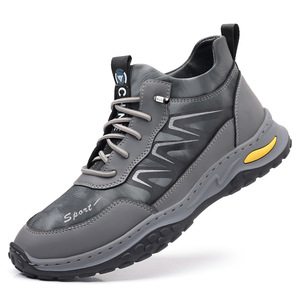 Botas de Nieve para Hombre, Invierno, Tobillo Alto, Punta Redonda, Parte Superior de PU, Forro de Felpa, Suela de Goma Antideslizante, Zapatos Deportivos Cálidos - Product Image 5