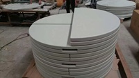 Tables à manger rondes pliantes en PP blanc Mobilier de banquet de mariage en plastique pour hôtels
