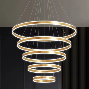Lampadario per Villa Duplex Stile Moderno e Minimalista per Soffitta Appartamento Duplex Piano Intermedio Soggiorno con <span class=keywords><strong>Soffitto</strong></span> Alto e Atrio Vuoto - Product Image 5
