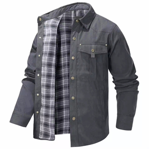 <span class=keywords><strong>Giacca</strong></span> Casual con Risvolto a Quadri Stile Vintage Western - Product Image 6