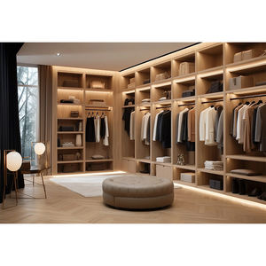 SYBELL Système d'étagères de placard en bois en forme de U avec finition en mélamine, placard walk-in, garde-manger walk-in, placards pour la chambre - Product Image 5