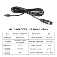 Cable de Extensión USB GX12-2-7 Pines, Conector de Aviación Macho/Hembra, 1M 3M 5M 8M 10M, Apto para Transferencia de Datos de Computadora.