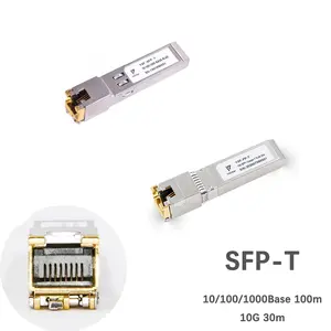 銅線SFPモジュール10/100/1000ベース2.5G10G 30m 80m 100mRJ45インターフェースSFP-Tトランシーバー銅線SFP