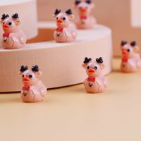 Miniature en résine : Nouveau produit de Noël original en forme de canard, vente en gros, pendentif créatif tridimensionnel à faire soi-même