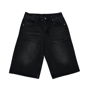Jean droit taille mi-haute en denim, longueur genou, en tissu denim lavable et anti-décoloration, avec broderie aile au dos - Product Image 6