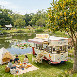 High Quality Mobile Food <b>Trailer</b> Customized Concession Truck for Outdoor BBQ Fast Food - Product Image 1