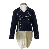Veste uniforme vintage pour homme, style hussard, double boutonnage, pour cérémonies, printemps-automne