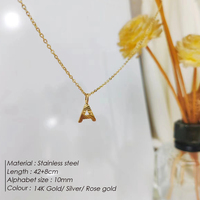 Collier EManco avec pendentif lettre texturé, chaîne en câble plaqué or, bijoux pour femmes, fournitures pour la fabrication de bijoux, idéal pour les anniversaires et les fêtes