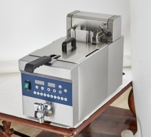 Friteuse électrique professionnelle à double cuve, friteuse de table avec drain d'huile pour restaurant, cuisine, camion de restauration, équipement de traiteur - Product Image 4