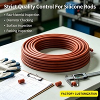 Tige ronde en silicone résistant à la chaleur de haute qualité, diamètre personnalisé, cordon en caoutchouc silicone solide de 1 mm à 50 mm