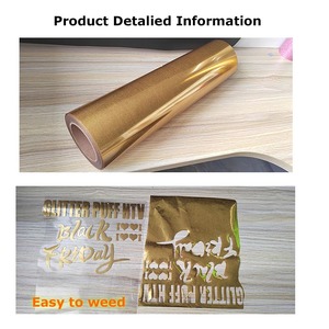 Fournisseur de vinyle HTV Textile Tshirt Recyclable <span class=keywords><strong>Noël</strong></span> Or/Argent Métallisé 3D Rouleaux bouffants Transfert de chaleur Vinyle moussant - Product Image 4