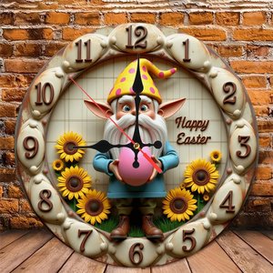 <b>Round</b> Wooden Wall Clock 25Cm Quiet Quartz Simple Design For Living Room Home Decor - Product Image 4