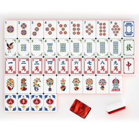 2026 Penjualan Terlaris Mahjong Akrilik Merah Mewah dengan Ukiran Ruby, Ubin Mahjong Cina Amerika, Permainan Hiburan Dalam Ruangan, Alas Mahjong