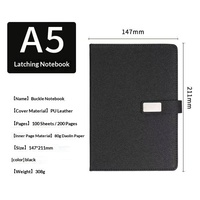 Coffret Cadeau d'Entreprise Personnalisé de Luxe en Cuir PU Magnétique A5 avec Carnet, Stylo et Tasse Thermos