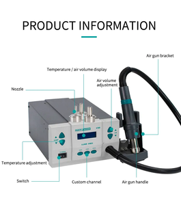 Súng khí nóng hàn điện tử công suất cao <span class=keywords><strong>QUICK</strong></span> 861DW 1000W, trạm hàn sửa chữa điện thoại di động - Product Image 3