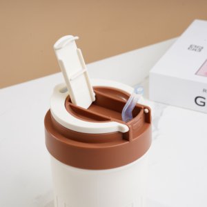 Bán buôn 304 thép không gỉ cách điện Mug với nắp với bộ lọc du lịch xách tay nhiệt Mug chân không bình cho văn phòng - Product Image 6