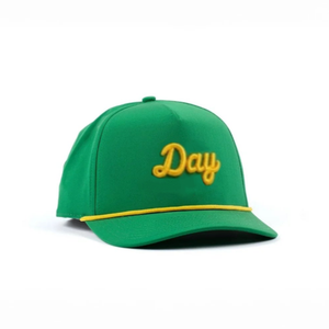 Sombrero de camionero de ala curvada con cuerda de 5 paneles de sarga de algodón estructurado en dos tonos con logotipo de letra bordado 3D para exteriores personalizado Unisex para deportes - Product Image 5