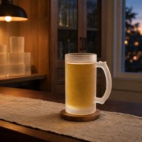 Mug en verre de 16 oz pour sublimation, impression par transfert thermique, cadeau