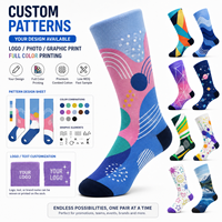 Chaussettes personnalisées sportives OEM sans couture, respirantes, à séchage rapide, absorbant la transpiration, résistantes aux déchirures, imprimées numériquement