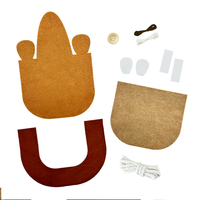Vente en gros DIY personnalisé LION dessin animé feutre sacs à main fourre-tout décontracté durable Portable pour la main cadeau sac de rangement
