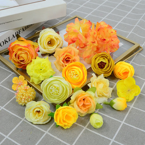 ดอกกุหลาบผ้าไหมสีเหลืองประดิษฐ์จาก Dongchen Arts Crafts สำหรับงานแต่งงาน ของตกแต่งบ้าน กล่องของขวัญ และอุปกรณ์ประกอบฉาก - Product Image 1