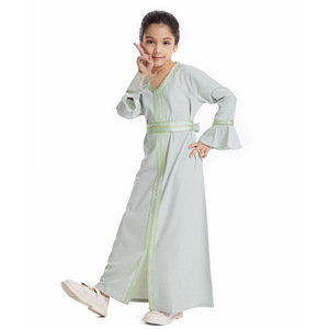 Vestido Musulmán Bordado <span class=keywords><strong>para</strong></span> <span class=keywords><strong>Niñas</strong></span>, Abaya de Manga Larga, Túnica <span class=keywords><strong>para</strong></span> Eid, Ropa de Oración Islámica, Vestido Maxi Árabe Modesto <span class=keywords><strong>para</strong></span> Ramadán - Product Image 3