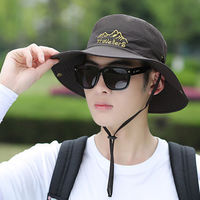 Sombrero Panamá Plegable para Hombre QJC188, Sombrero de Vaquero para Verano, para Actividades al Aire Libre, Caza, Pesca, Gorra Fresca, Sombrero de Pescador para Senderismo