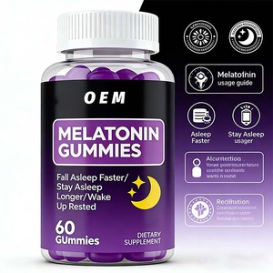 Gummies de Sommeil à la Mélatonine Marque Blanche OEM, Gummies Naturels au GABA et L-Théanine, Véganes, 2 Gummies/jour, 60 unités, Améliore la Mémoire et le Sommeil - Product Image 6