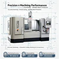Mesin Permesinan Vertikal XH7136 3 Axis BT40 24T ATC Heavy Duty Presisi Tinggi CNC untuk Cetakan Logam dan Suku Cadang Otomotif