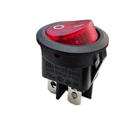 Interrupteur à bascule LED à voyant rouge, prix d'usine, bouton rond à 4 broches, interrupteur d'alimentation pour équipements électriques