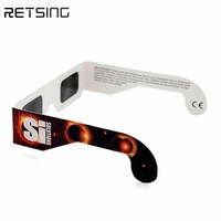 Lunettes d'éclipse solaire en papier festives pour votre prochain événement en plein air, certifiées CE et ISO 12312-2